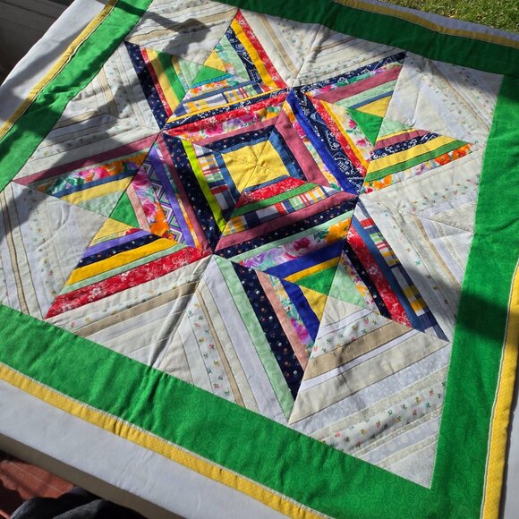 Handmade String Star Wall Quilt Small - Picture 3 of 10